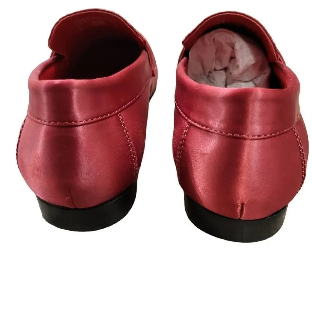 Tayno‎ COLE Wine Men's Slip On Grey Satin Loafers 8.5